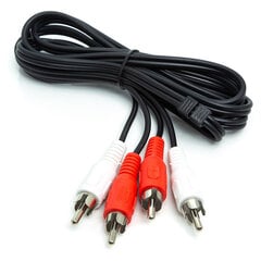 Аудио кабель 2x RCA - 2x RCA, 1 м цена и информация | Кабели и провода | hansapost.ee