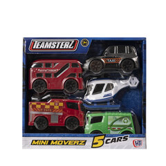 Набор автомоделей HTI Teamsterz City Mini Moverz, 5 шт. цена и информация | Игрушки для мальчиков | hansapost.ee