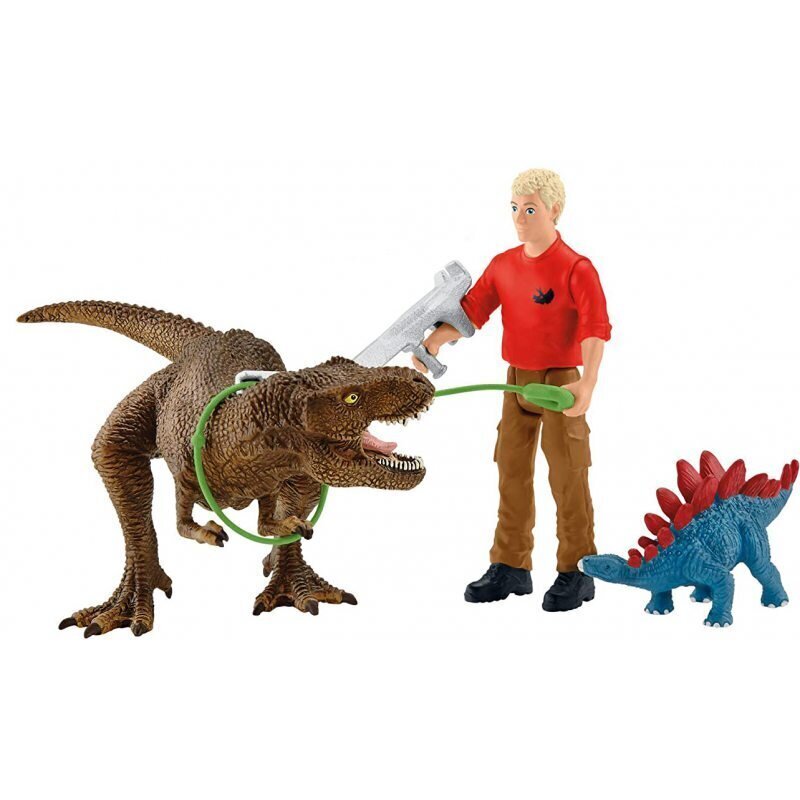 Dinosauruse rünnak Tyrannosaurus Rex Dinosaurs Schleich, 41465 hind ja info | Mänguasjad poistele | hansapost.ee