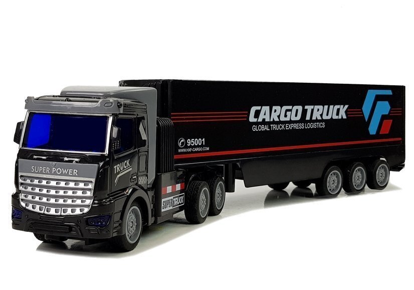 Kaugjuhtimispuldiga veok Lean Toys Cargo Truck 1:48, must, 6 m.+ цена и информация | Mänguasjad poistele | hansapost.ee