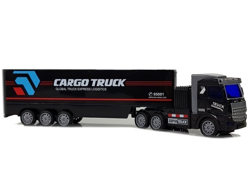 Kaugjuhtimispuldiga veok Lean Toys Cargo Truck 1:48, must, 6 m.+ hind ja info | Mänguasjad poistele | hansapost.ee