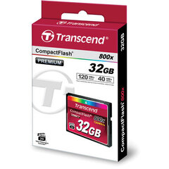 MEMORY COMPACT FLASH 32GB/800X TS32GCF800 TRANSCEND цена и информация | Карты памяти | hansapost.ee