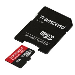 Карта памяти Transcend 8GB MicroSDHC Class10 UHS-1 + адаптер   цена и информация | Карты памяти | hansapost.ee
