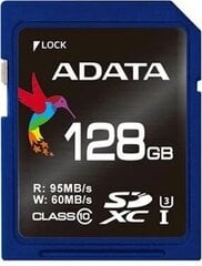 ADATA memory card, SDXC, 128GB, UHS Speed ​​Class 3, Speed​Class 10, blue hind ja info | Fotoaparaatide mälukaardid | hansapost.ee