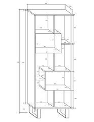 Полка King C, коричневая/белая цена и информация | Полки | hansapost.ee