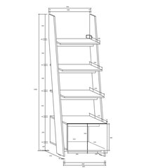 Полка Rack 60-1D, дуб/белая цена и информация | Полки | hansapost.ee