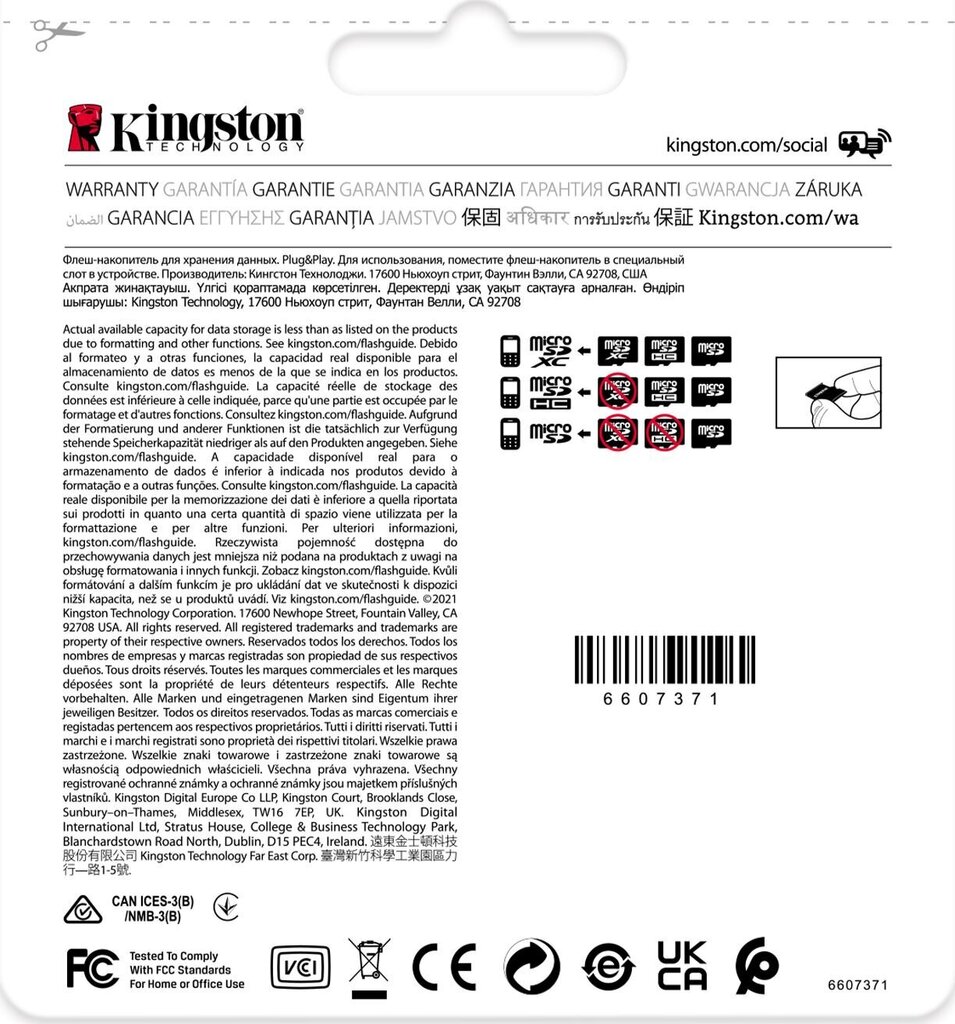 microSDHC mälukaart 16GB Kingston SDCIT2/16GB price and information | Fotoaparaatide mälukaardid | hansapost.ee