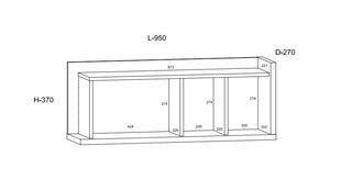 Подвесная полка Meblocross Box 04, коричневая/черная цена и информация | полка | hansapost.ee