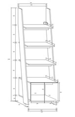 Полка Meblocross Rack 60 1D, темно-дубового/белого цвета цена и информация | Полка | hansapost.ee