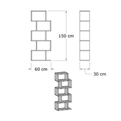 Eraldiseisev riiul Kalune Design Meric, valge price and information | Shelves | hansapost.ee