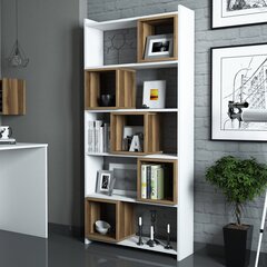Eraldiseisev riiul Kalune Design Box II, valge/pruun hind ja info | Riiulid | hansapost.ee