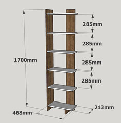 Стеллаж Kalune Design Order, белый цена и информация | Доски | hansapost.ee