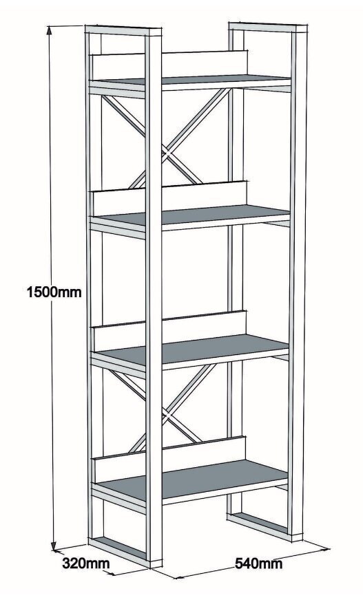 Eraldiseisev riiul Kalune Design Adisa, must/tumepruun hind ja info | Riiulid | hansapost.ee