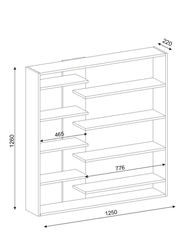 Eraldiseisev riiul Kalune Design Handy, valge/pruun цена и информация | Riiulid | hansapost.ee