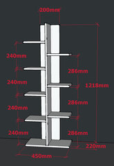 Riiul Kalune Design Tree, valge hind ja info | Riiulid | hansapost.ee