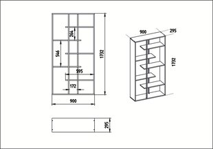 Riiul Kalune Design Presto, pruun/must price and information | Riiulid | hansapost.ee