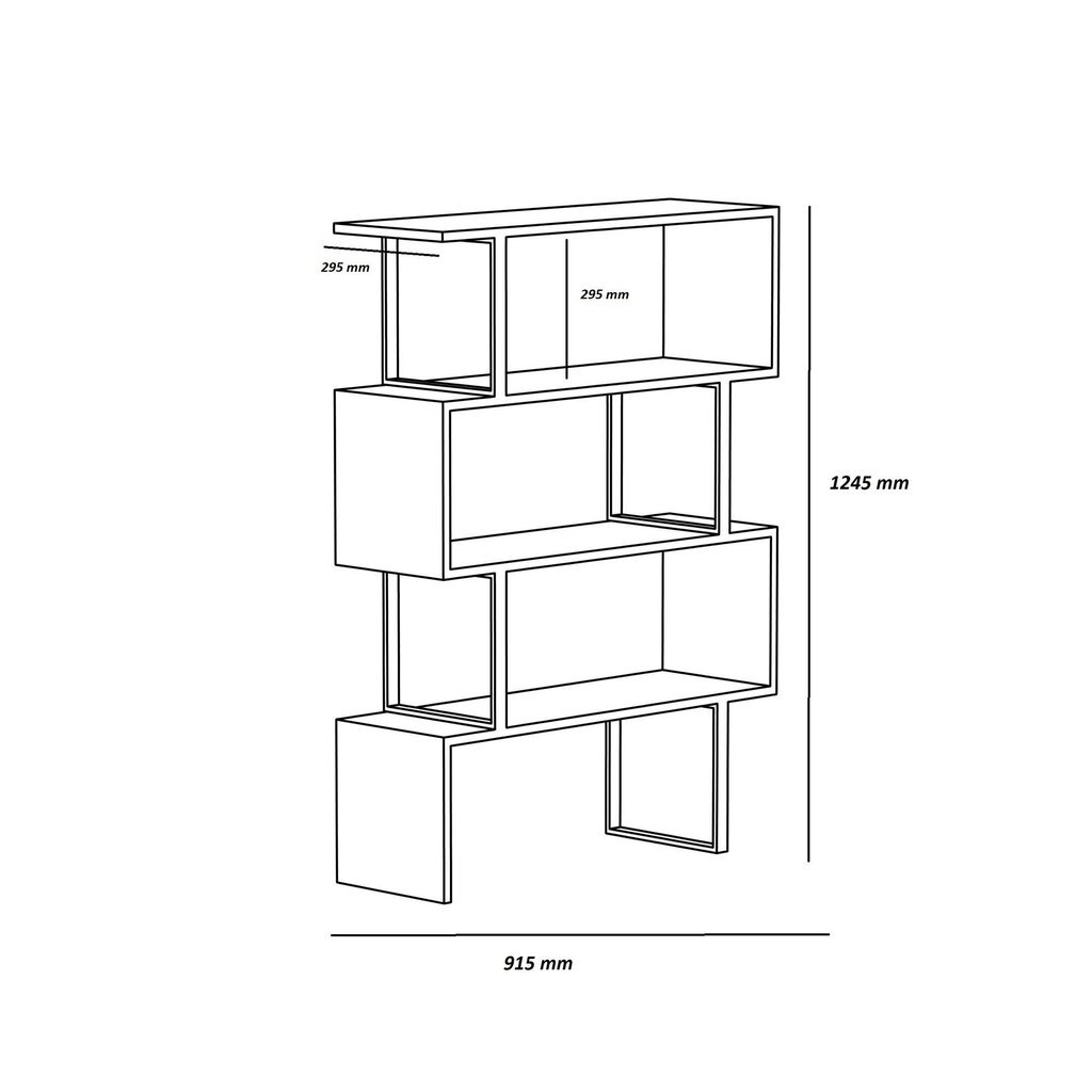 Eraldiseisev riiul Kalune Design Adriana, valge/kollane hind ja info | Riiulid | hansapost.ee