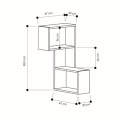 Riiul Kalune Design Part, valge цена и информация | Полки | hansapost.ee