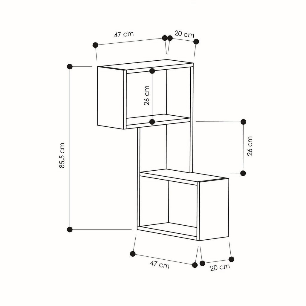 Riiul Kalune Design Part, valge hind ja info | Riiulid | hansapost.ee