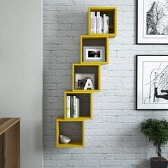 Seinariiul Kalune Design Box Cube, kollane hind ja info | Riiulid | hansapost.ee