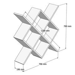 Riiul Kalune Design Semo, pruun/valge hind ja info | Riiulid | hansapost.ee