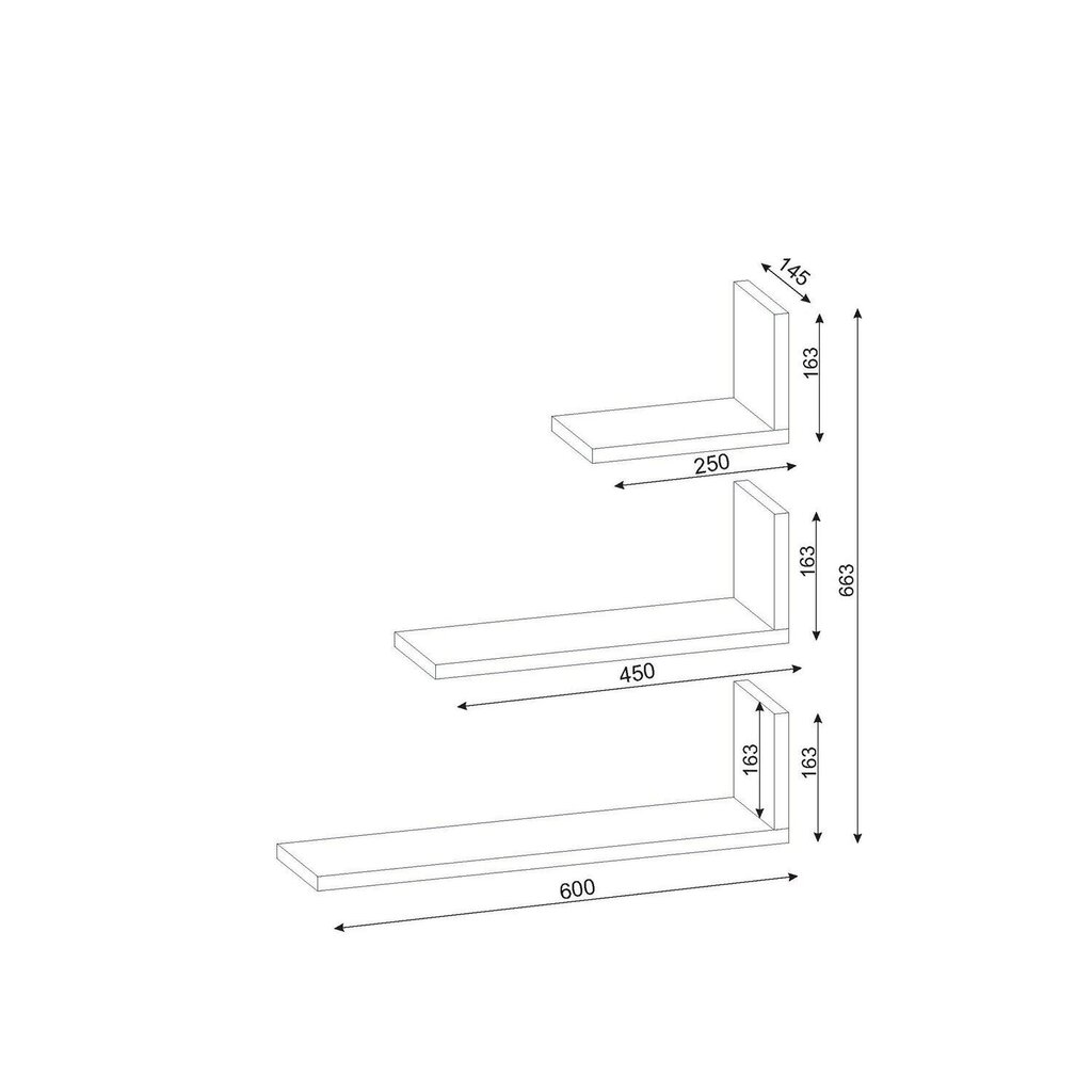 Seinariiul Kalune Design Atlas, valge hind ja info | Riiulid | hansapost.ee