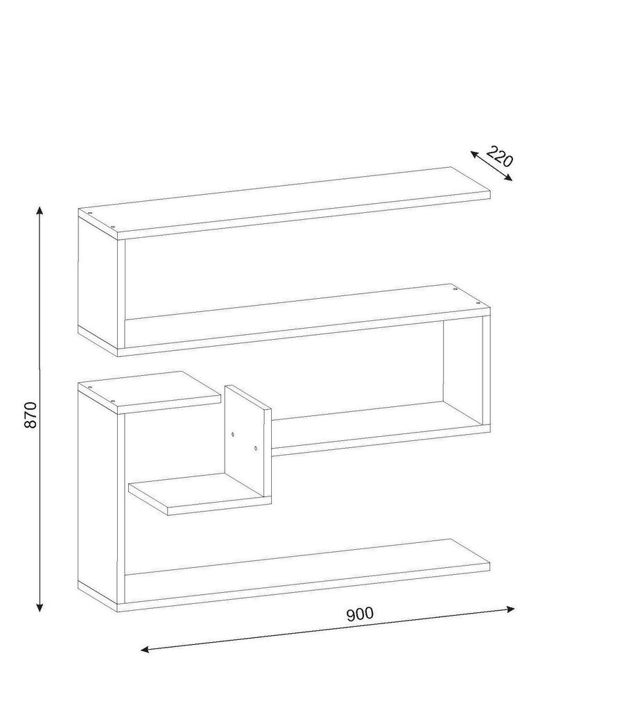 Seinariiul Kalune Design Confier, valge цена и информация | Riiulid | hansapost.ee