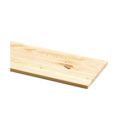 Полка подвесная Spaceo Wood 240x20см, бежевая цена и информация | Полки | hansapost.ee
