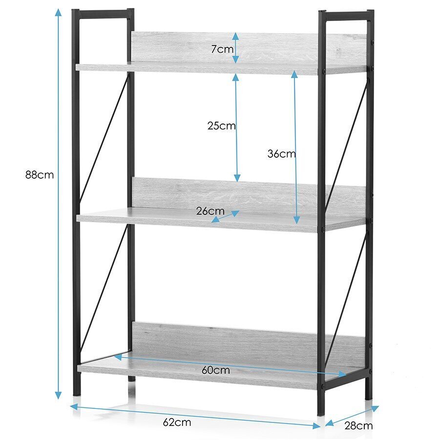 Riiul Homede Tukke, 88 cm, pruun/must цена и информация | Riiulid | hansapost.ee