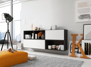 4 rippkapi komplekt Cama Meble Roco 16, must/valge цена и информация | Полки | hansapost.ee