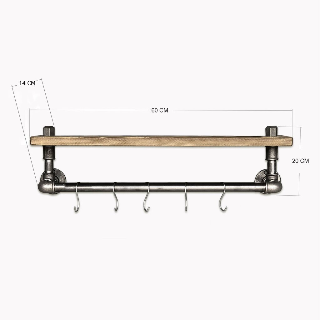 Riiul Kalune Design 792, pruun hind ja info | Riiulid | hansapost.ee