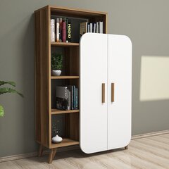 Eraldiseisev riiul Kalune Design 845, 132 cm, pruun/valge цена и информация | Полки | hansapost.ee