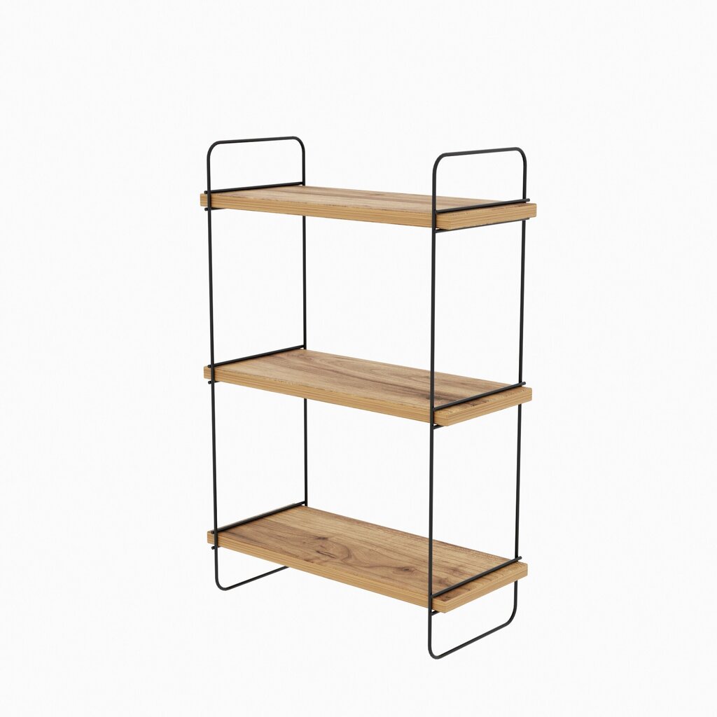 Seinariiul Kalune Design Wall Shelf 854, helepruun/must цена и информация | Riiulid | hansapost.ee