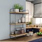 Seinariiul Kalune Design Wall Shelf 854, helepruun/must цена и информация | Riiulid | hansapost.ee