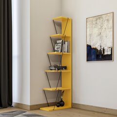 Напольный стеллаж Kalune Design Bookshelf 854, желтый/черный цена и информация | Полки | hansapost.ee