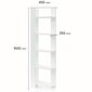 Eraldiseisev riiul Kalune Design Bookshelf 598, 45 cm, valge цена и информация | Riiulid | hansapost.ee