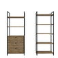 2 riiuli komplekt Kalune Design L1169, pruun/must hind ja info | Riiulid | hansapost.ee