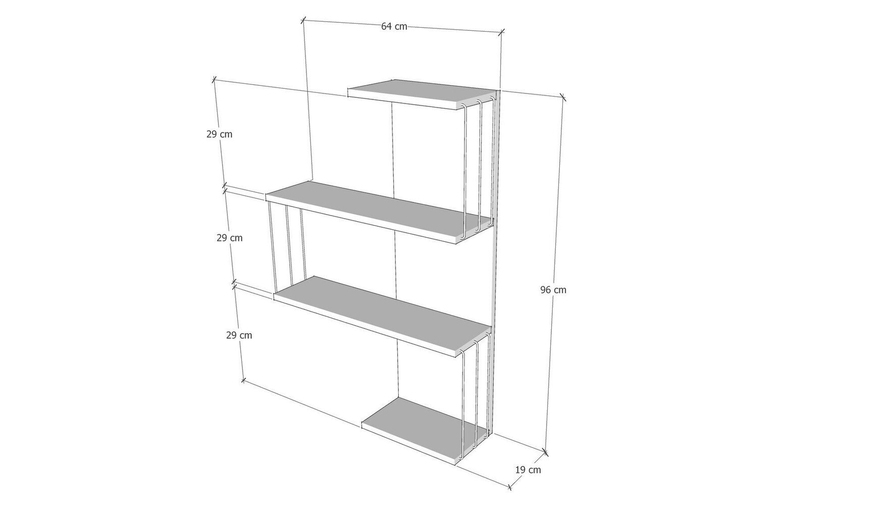 Riiul Kalune Design Cambel, pruun hind ja info | Riiulid | hansapost.ee