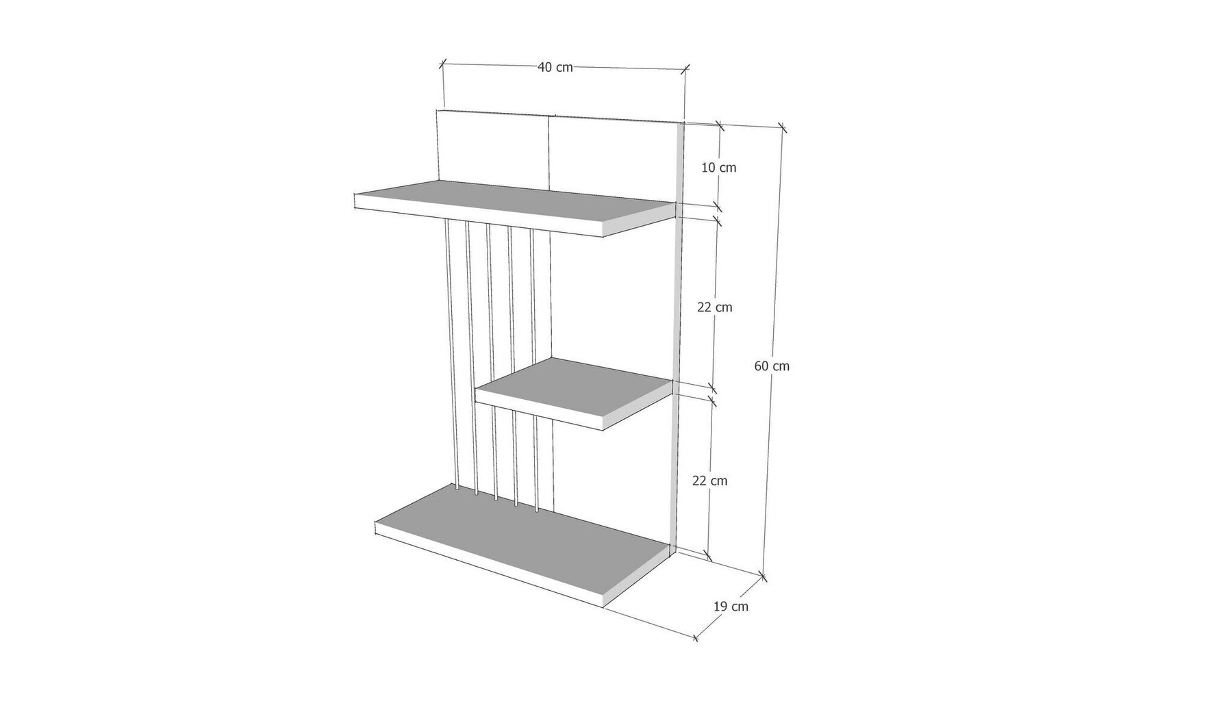 Riiul Kalune Design Kinik, valge hind ja info | Riiulid | hansapost.ee