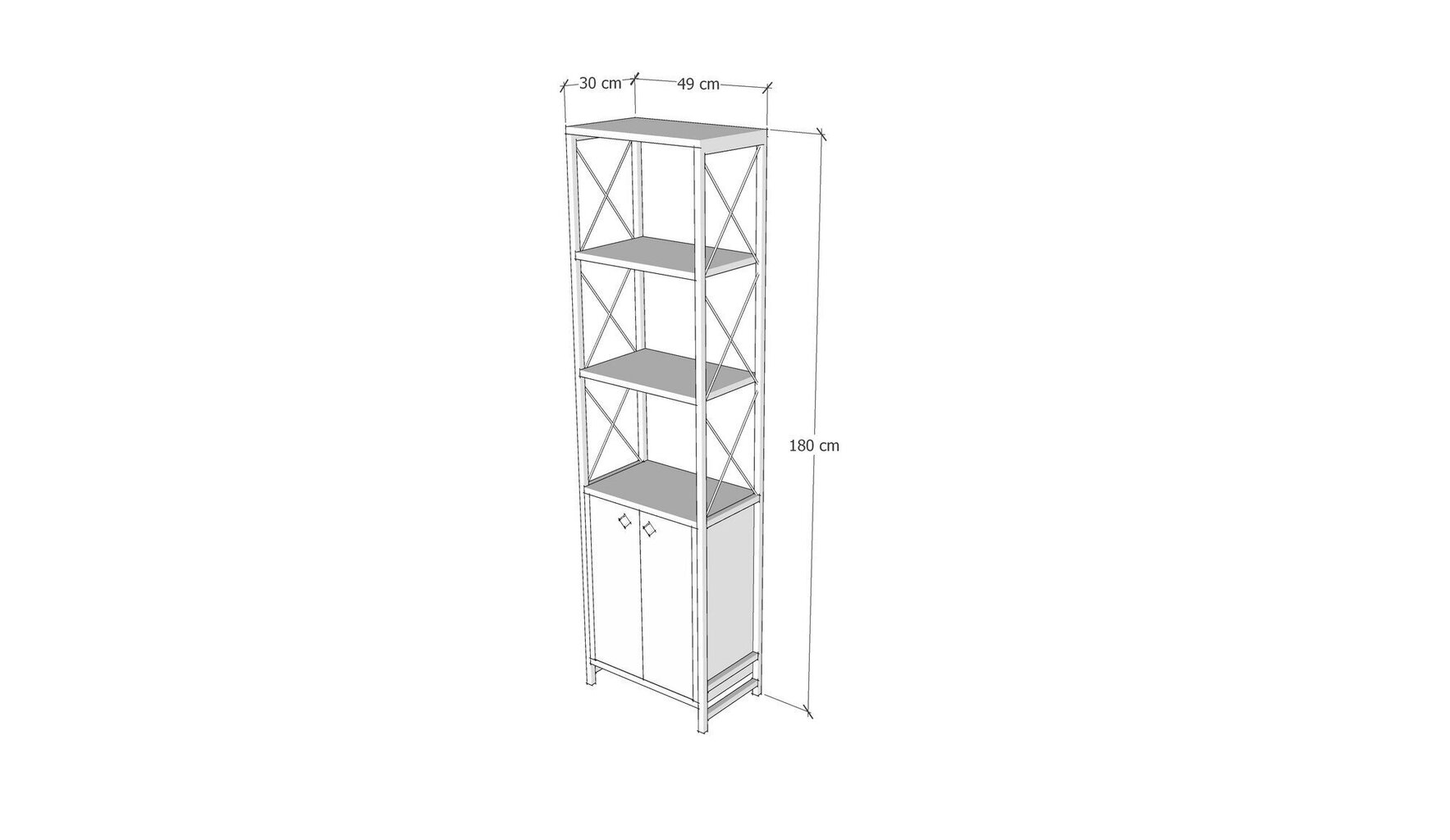 Riiul Kalune Design Tervel, pruun цена и информация | Riiulid | hansapost.ee