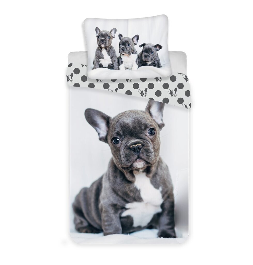 Jerry Fabrics voodipesukomplekt Bulldog, 140x200, 2tk цена и информация | Voodipesukomplektid | hansapost.ee