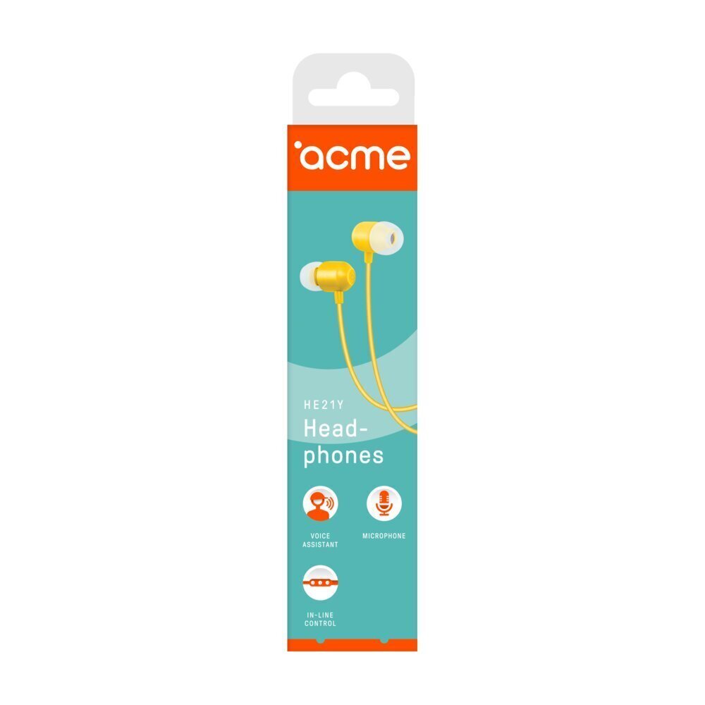 Acme HE21Y, yellow hind ja info | Kõrvaklapid | hansapost.ee