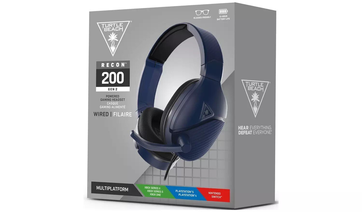 Turtle Beach kõrvaklapid + mikrofon Recon 200, sinine цена и информация | Kõrvaklapid | hansapost.ee