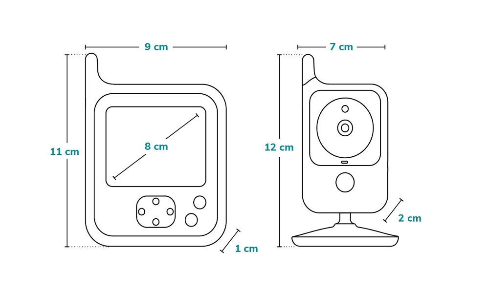 Juhtmevaba elektrooniline beebimonitor Lionelo Babyline 7.1 hind ja info | Beebimonitorid | hansapost.ee