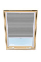 Штора плиссе на мансардное окно Velux, 78x140 см, Серая B-307000 цена и информация | Рулонные шторы | hansapost.ee