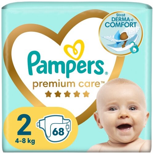 Mähkmed Pampers Premium Care, Value Pack 2 suurus, 68 tk цена и информация | Mähkmed, riidest mähkmed | hansapost.ee
