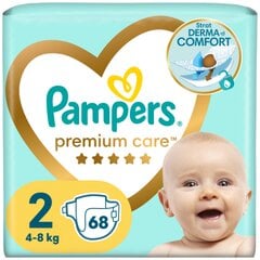 Подгузники PAMPERS Premium Care, Value Pack, 2 размер, 68 шт. цена и информация | Пеленки | hansapost.ee