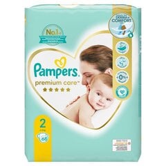 Подгузники PAMPERS Premium Care, Value Pack 2 размер 4-8 кг, 68 шт. цена и информация | Пеленки | hansapost.ee