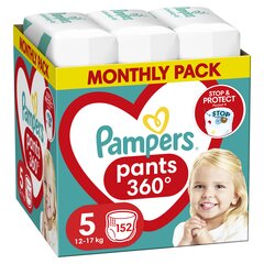 Подгузники-трусики PAMPERS Pants Monthly Pack, 5 размер 12-17 кг, 152 шт цена и информация | Pampers Товары для младенцев | hansapost.ee