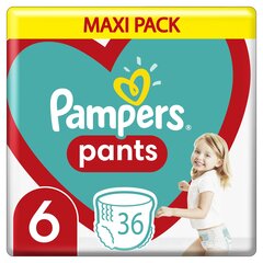 Mähkmed-püksid Pampers Pants Maxi Pack suurus 6 15+ kg, 36 tk. hind ja info | Mähkmed, riidest mähkmed | hansapost.ee